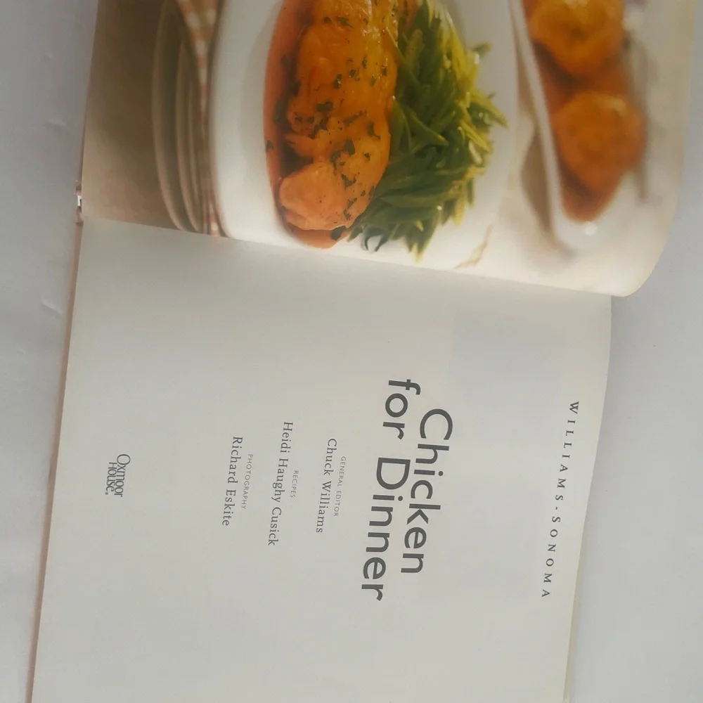 Williams Sonoma Chicken for Dinner Cookbook -  Farm life Recipes Country cooking